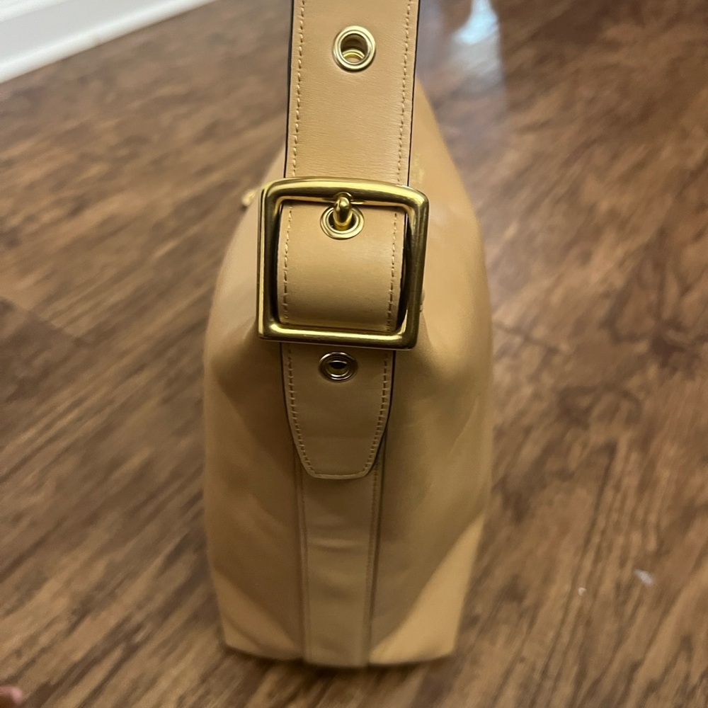 Coach Legacy Leather Duffel Shoulder Bag in Tan with Tassels - Picture 7 of 12